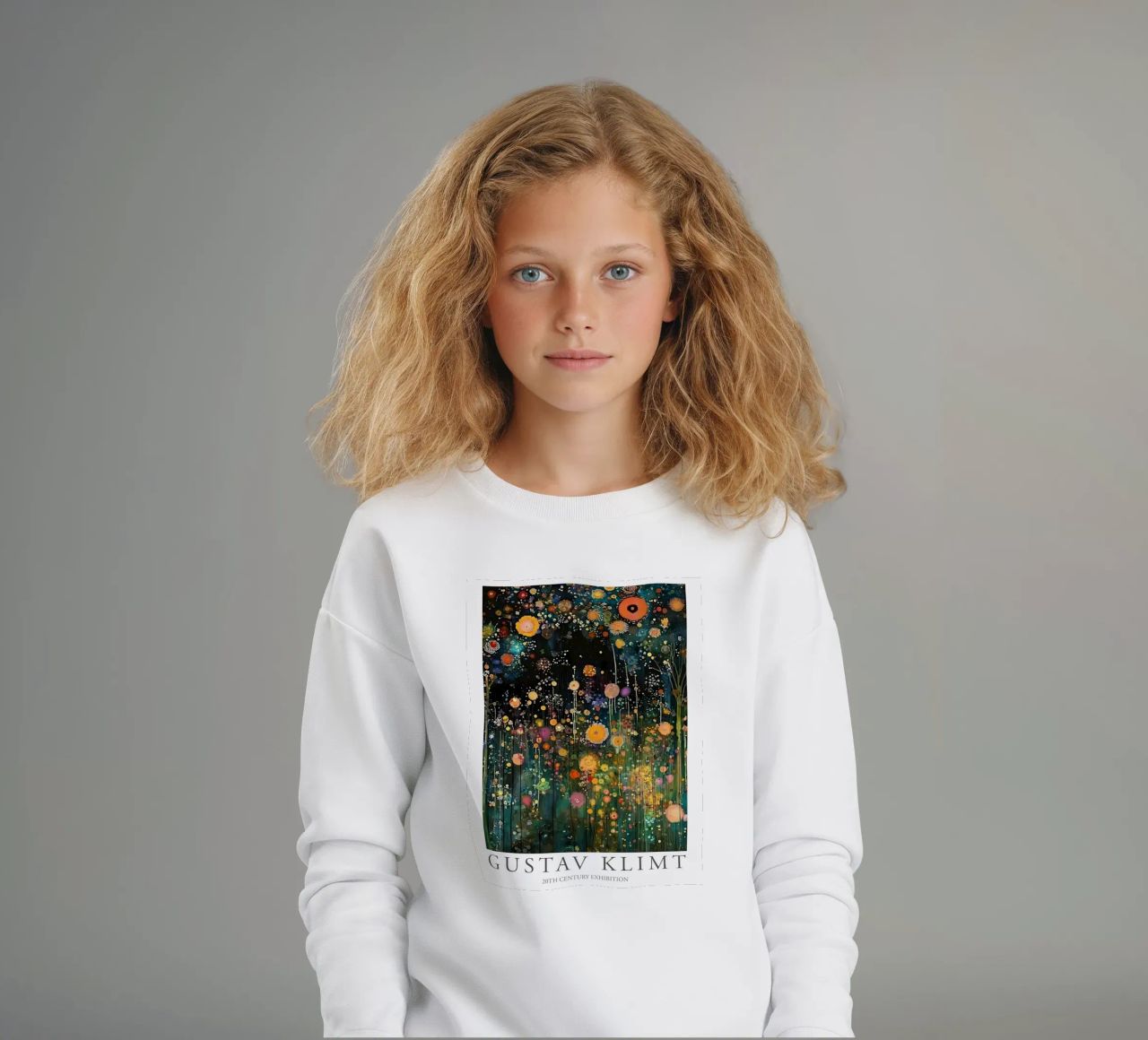 Midnight Flower Klimt Kinder Sweatshirt von D1 Shop