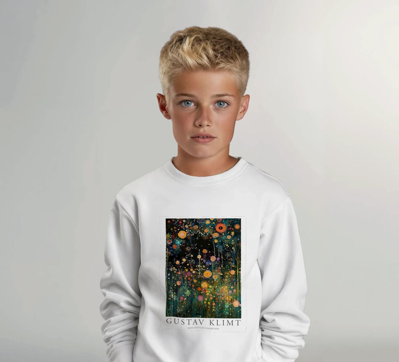 Midnight Flower Klimt Kinder Sweatshirt von D1 Shop