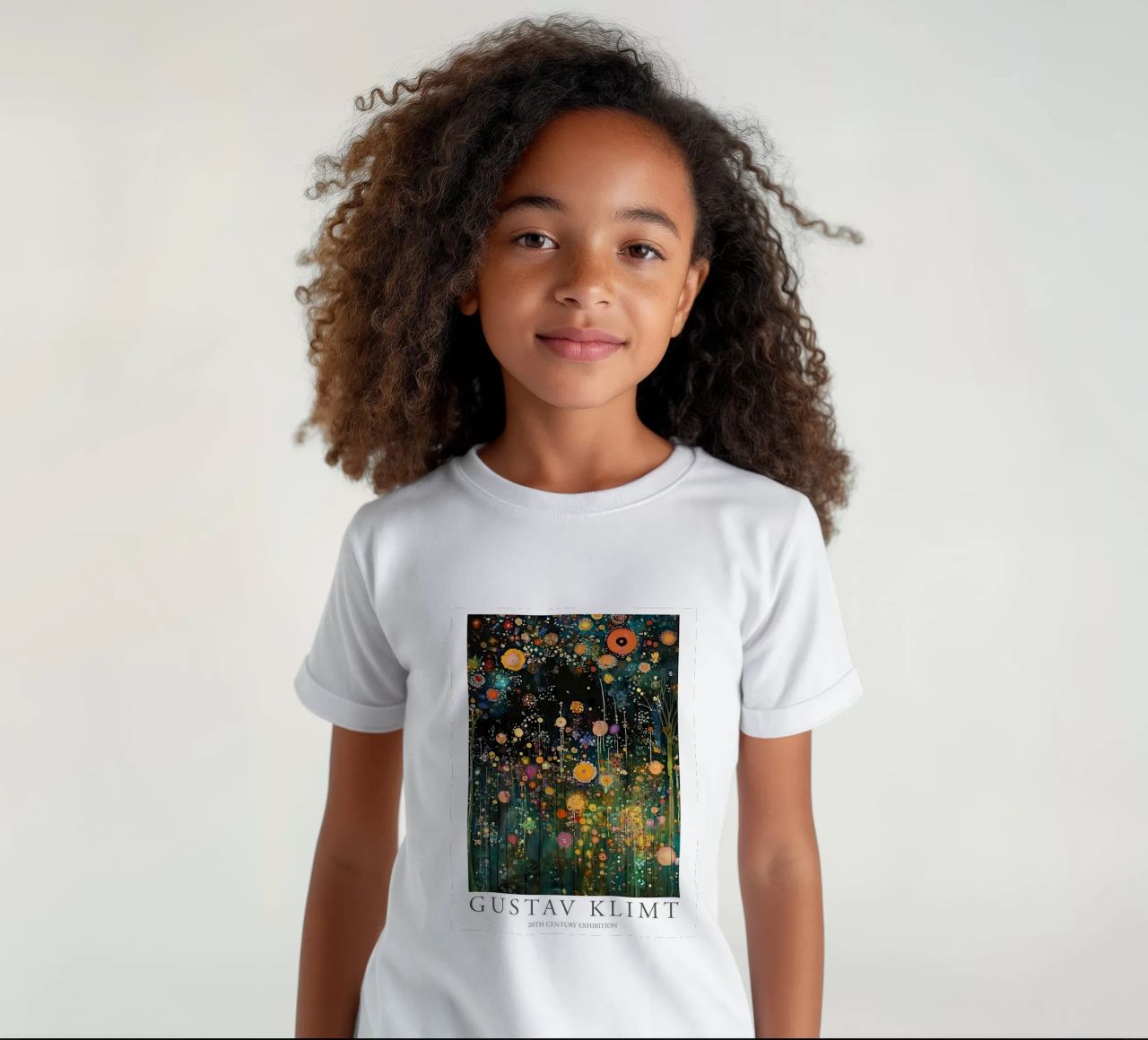 Midnight Flower Klimt Kinder T-Shirt von D1 Shop
