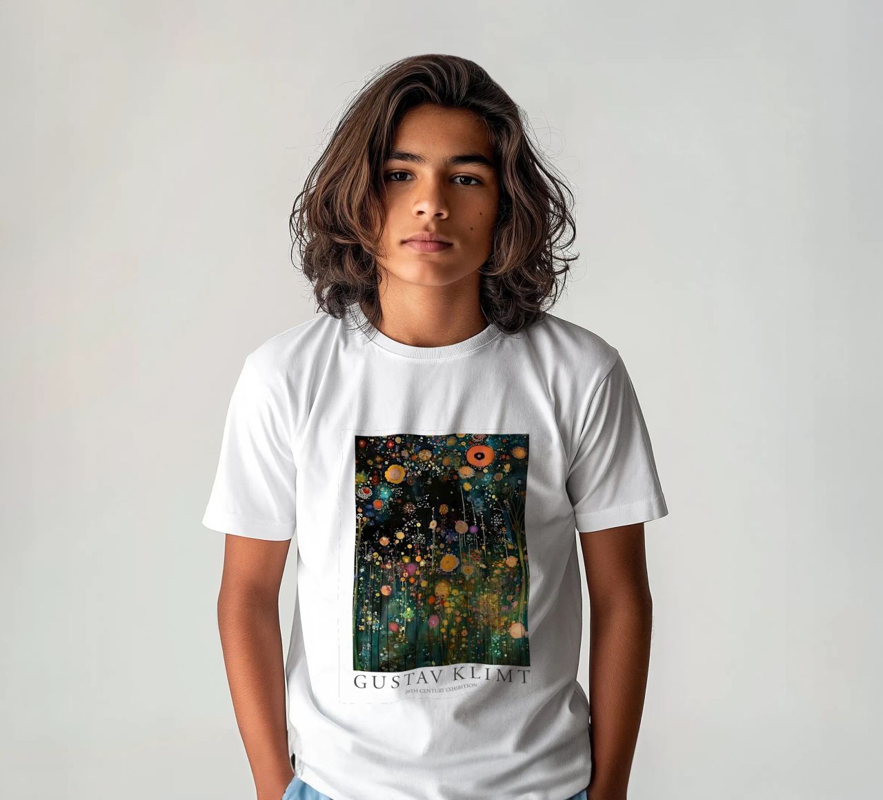Midnight Flower Klimt Kinder T-Shirt von D1 Shop