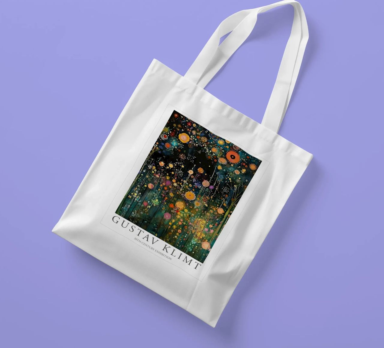 Midnight Flower Klimt Jutebeutel von D1 Shop