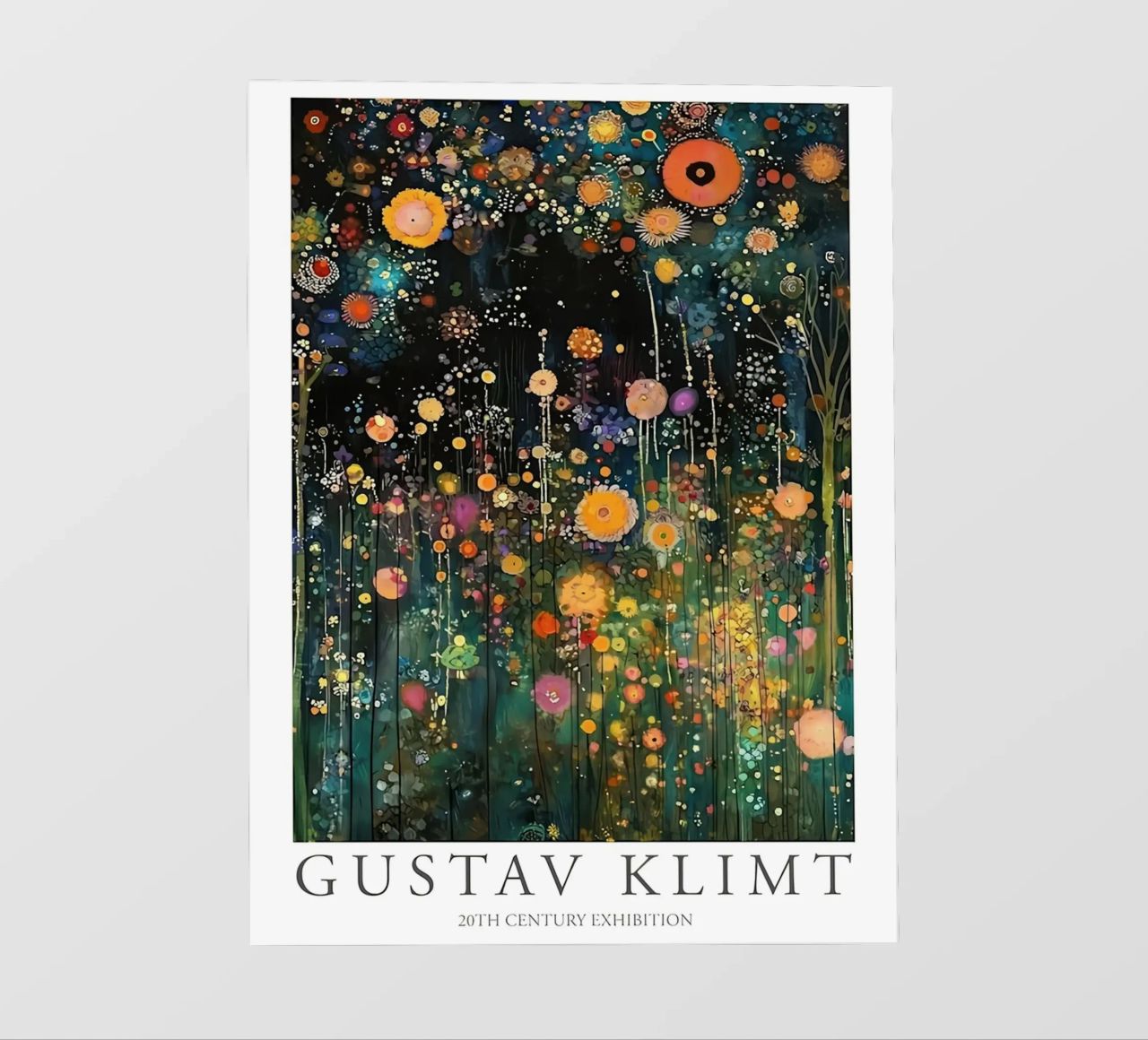 Midnight Flower Klimt Backlit Folie von D1 Shop
