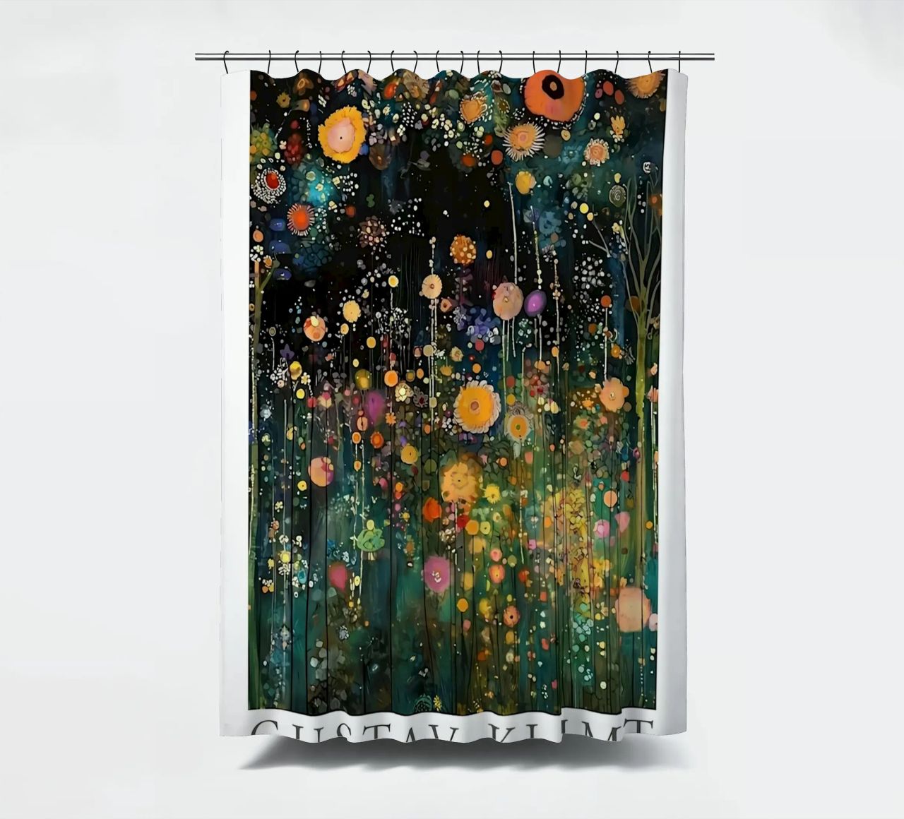 Midnight Flower Klimt Duschvorhang von D1 Shop