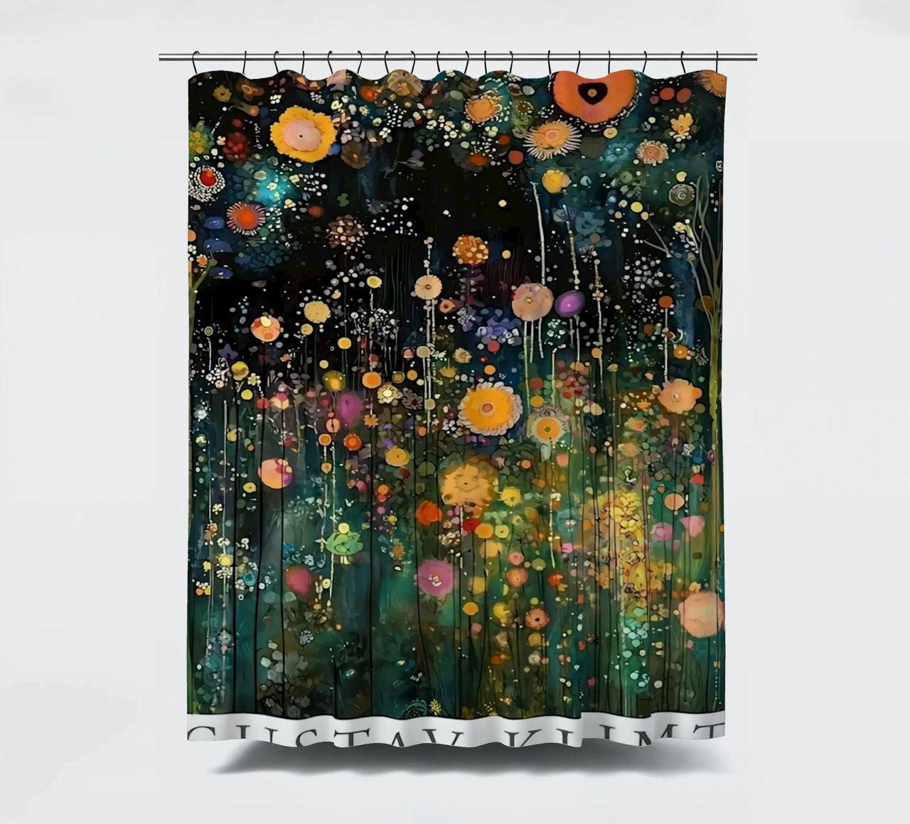 Midnight Flower Klimt Duschvorhang von D1 Shop