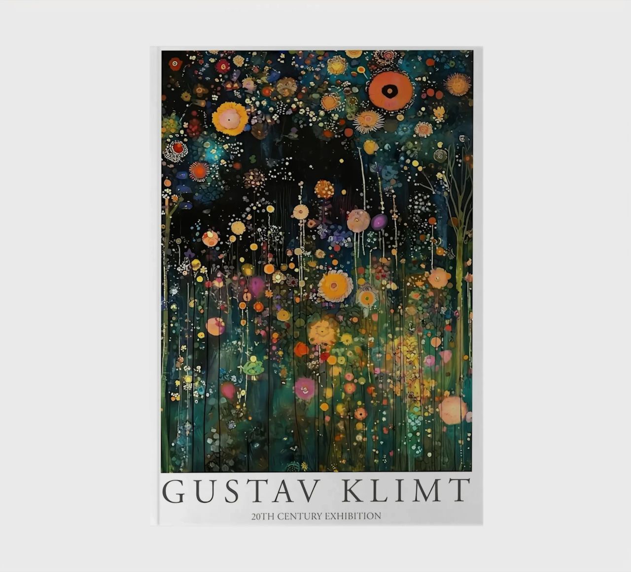 Midnight Flower Klimt Notizbuch von D1 Shop