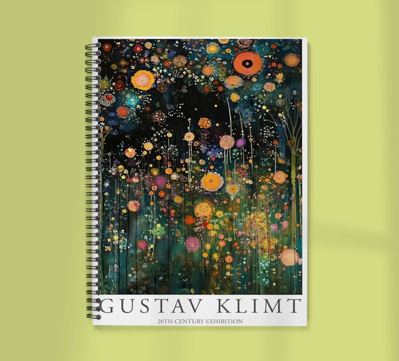 Midnight Flower Klimt Ringbuch von D1 Shop