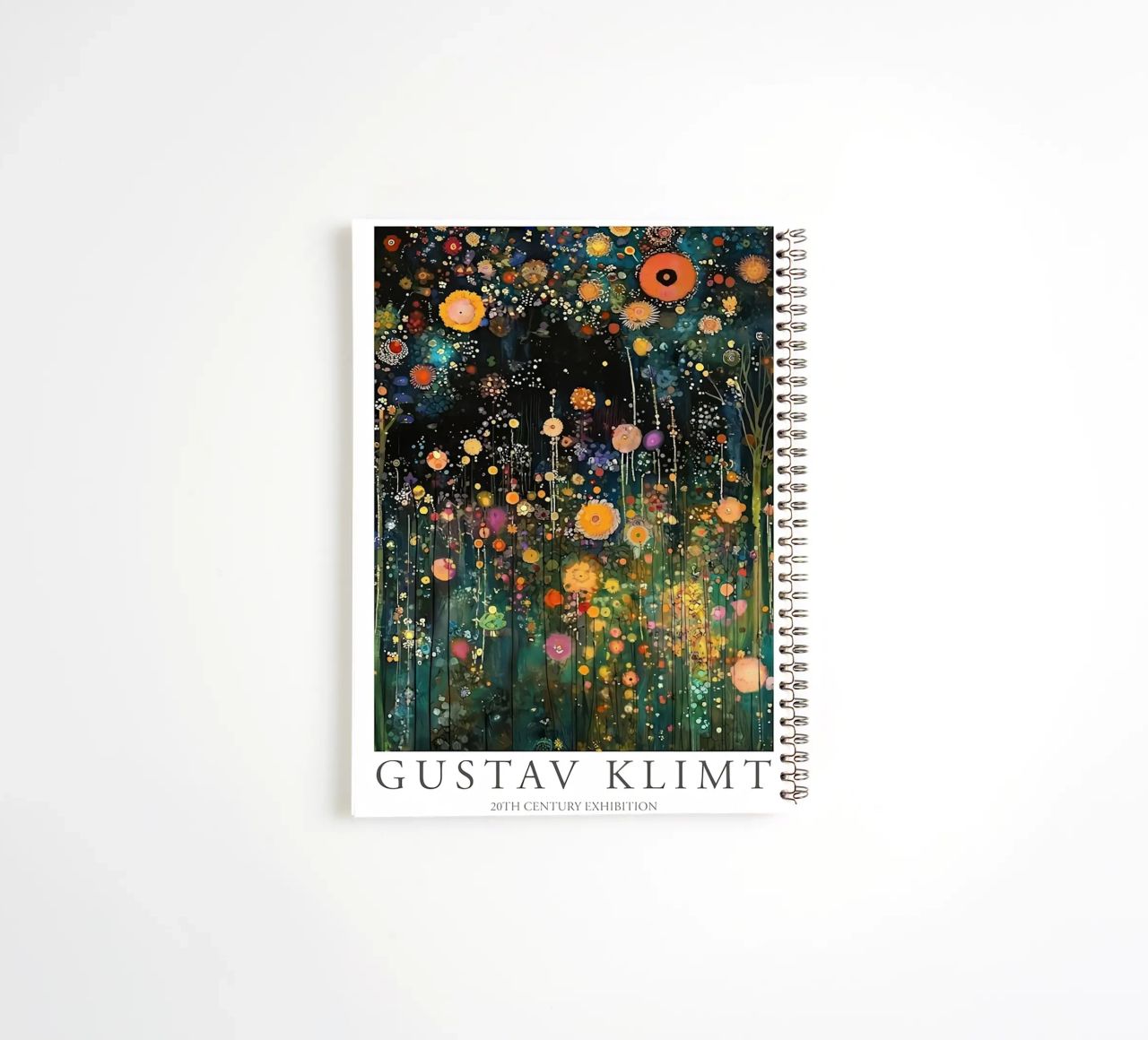 Midnight Flower Klimt Ringbuch von D1 Shop