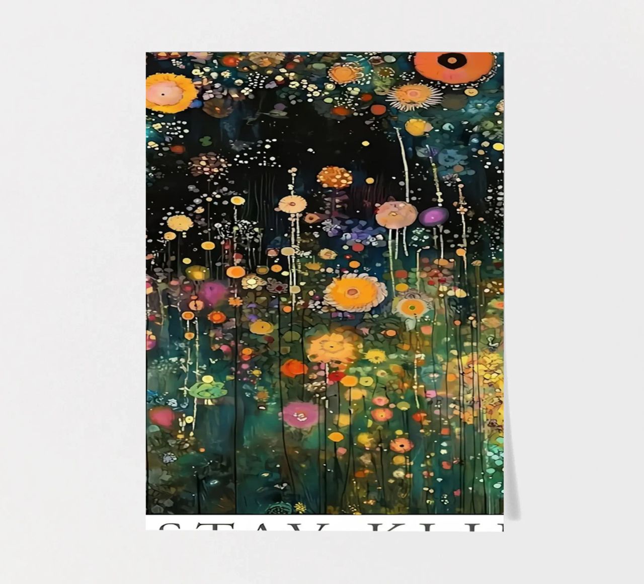 Midnight Flower Klimt Stickerbogen von D1 Shop