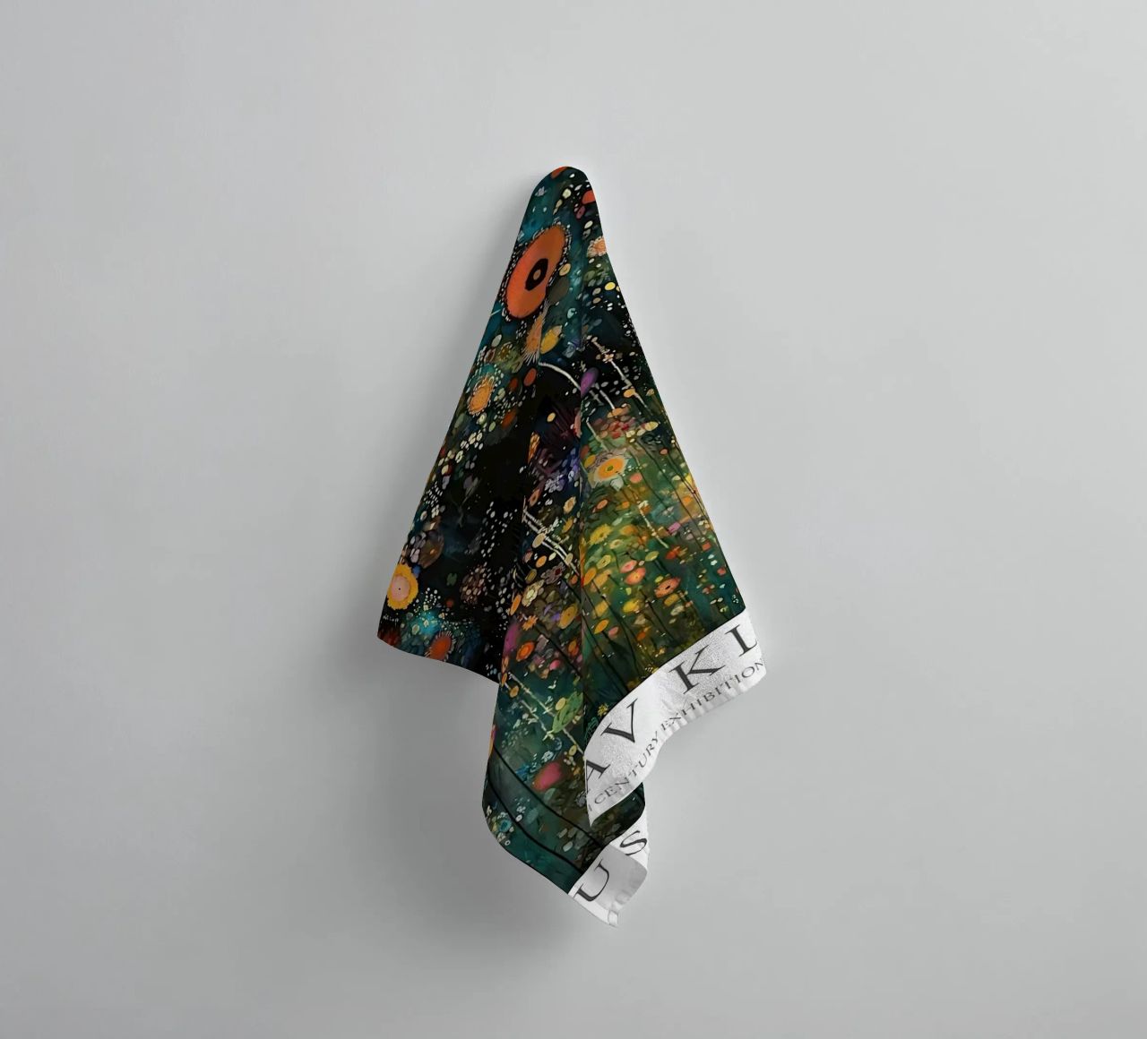 Midnight Flower Klimt Handtuch von D1 Shop