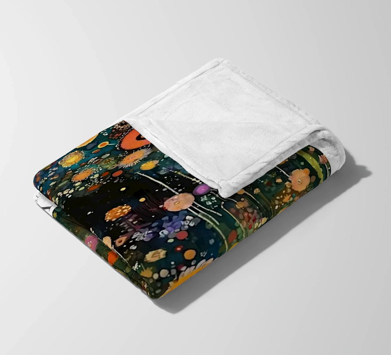 Midnight Flower Klimt Fleecedecke von D1 Shop