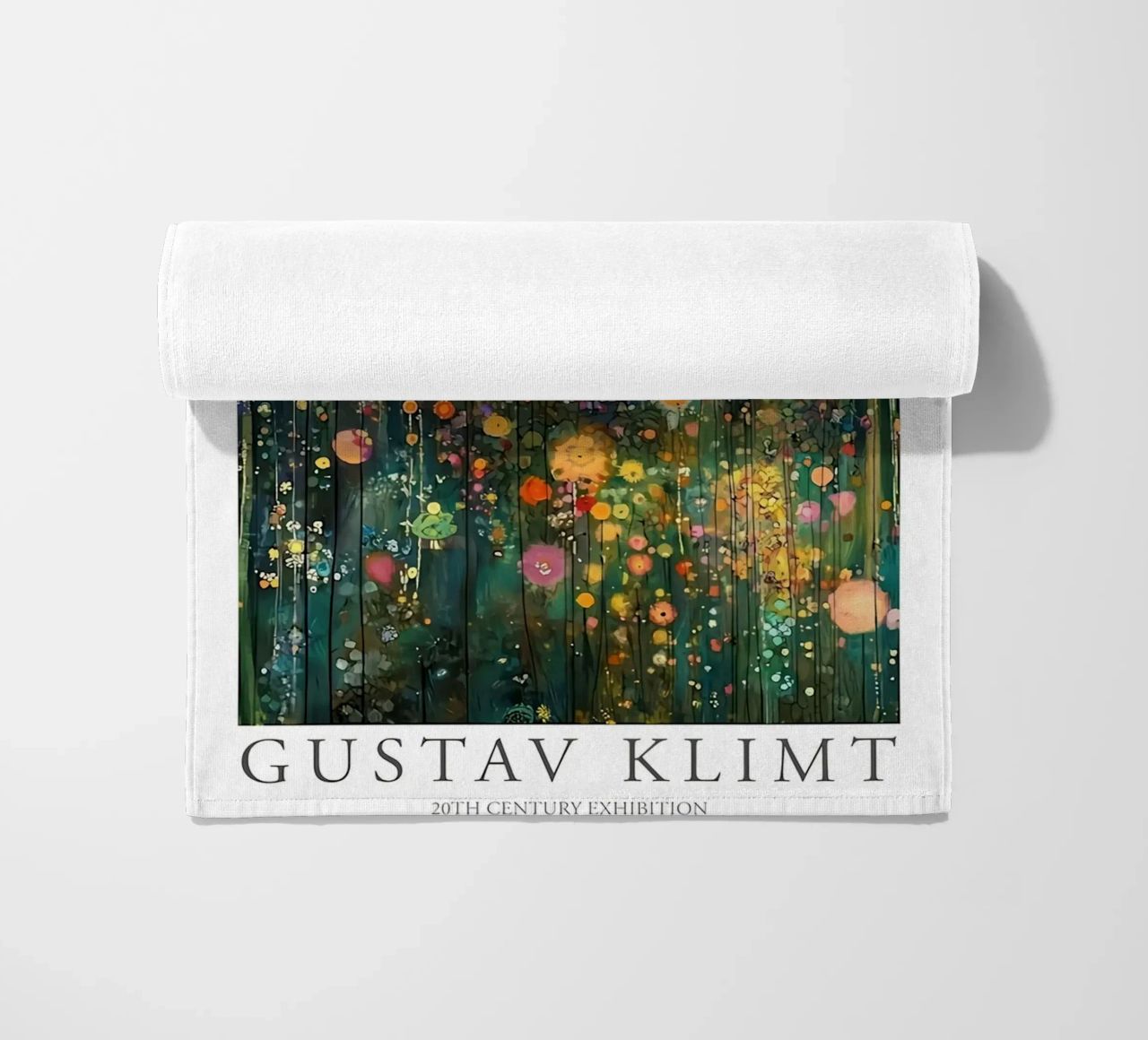 Midnight Flower Klimt Strandtuch von D1 Shop