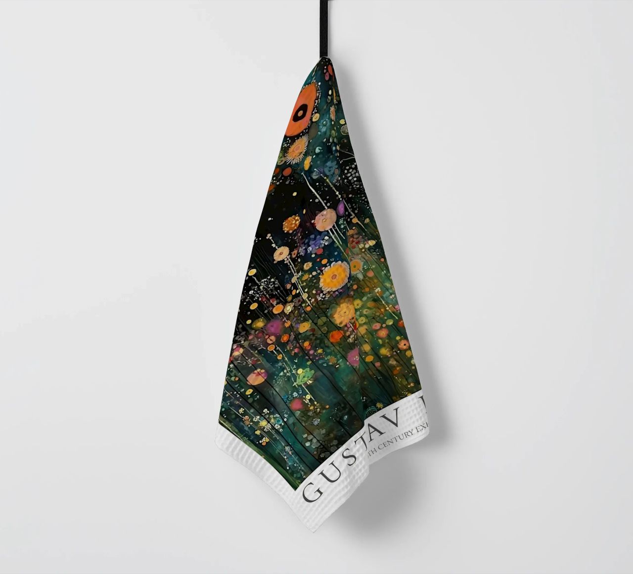 Midnight Flower Klimt Geschirrtuch von D1 Shop