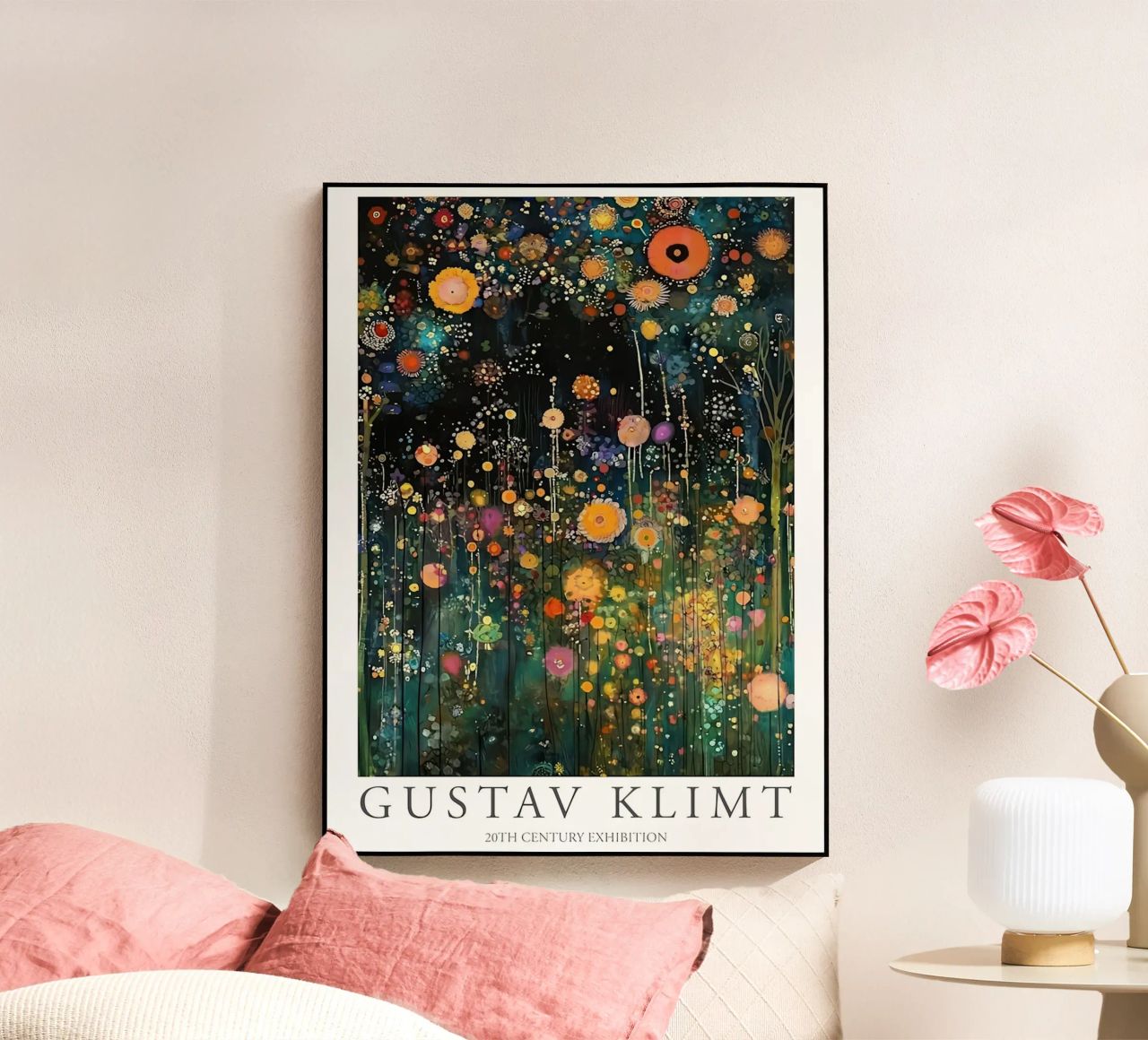 Midnight Flower Klimt Acryl-Glas von D1 Shop
