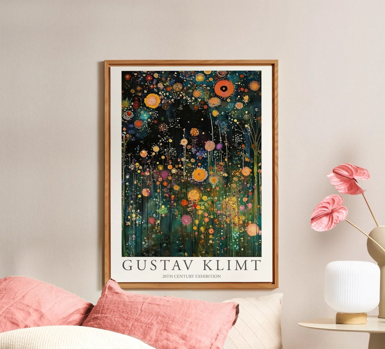 Midnight Flower Klimt Alu-Dibond von D1 Shop