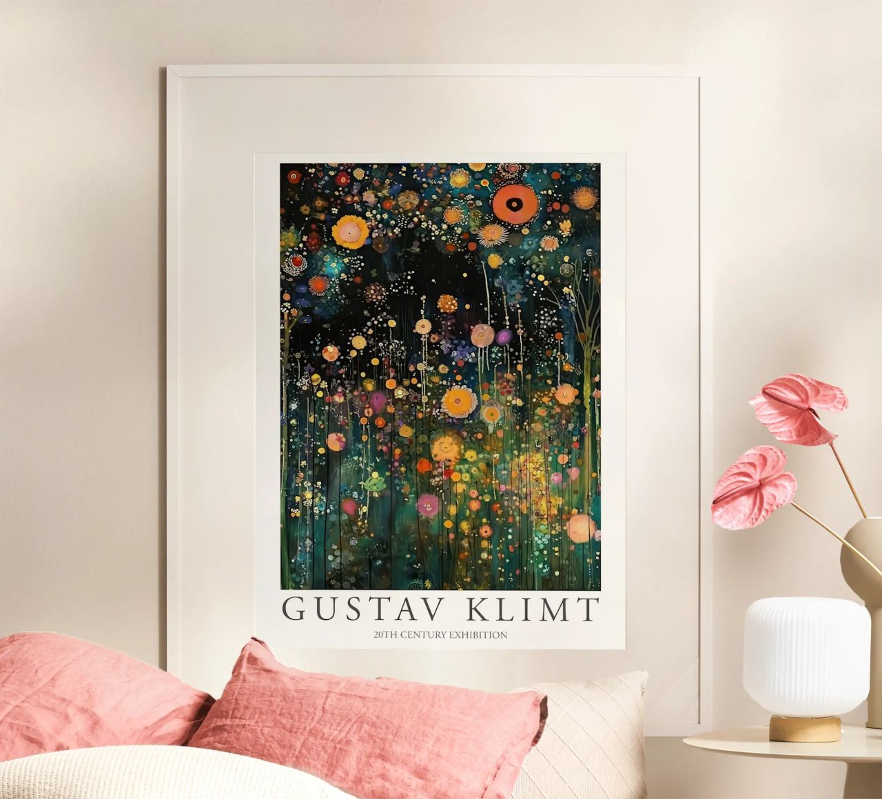 Midnight Flower Klimt Poster von D1 Shop