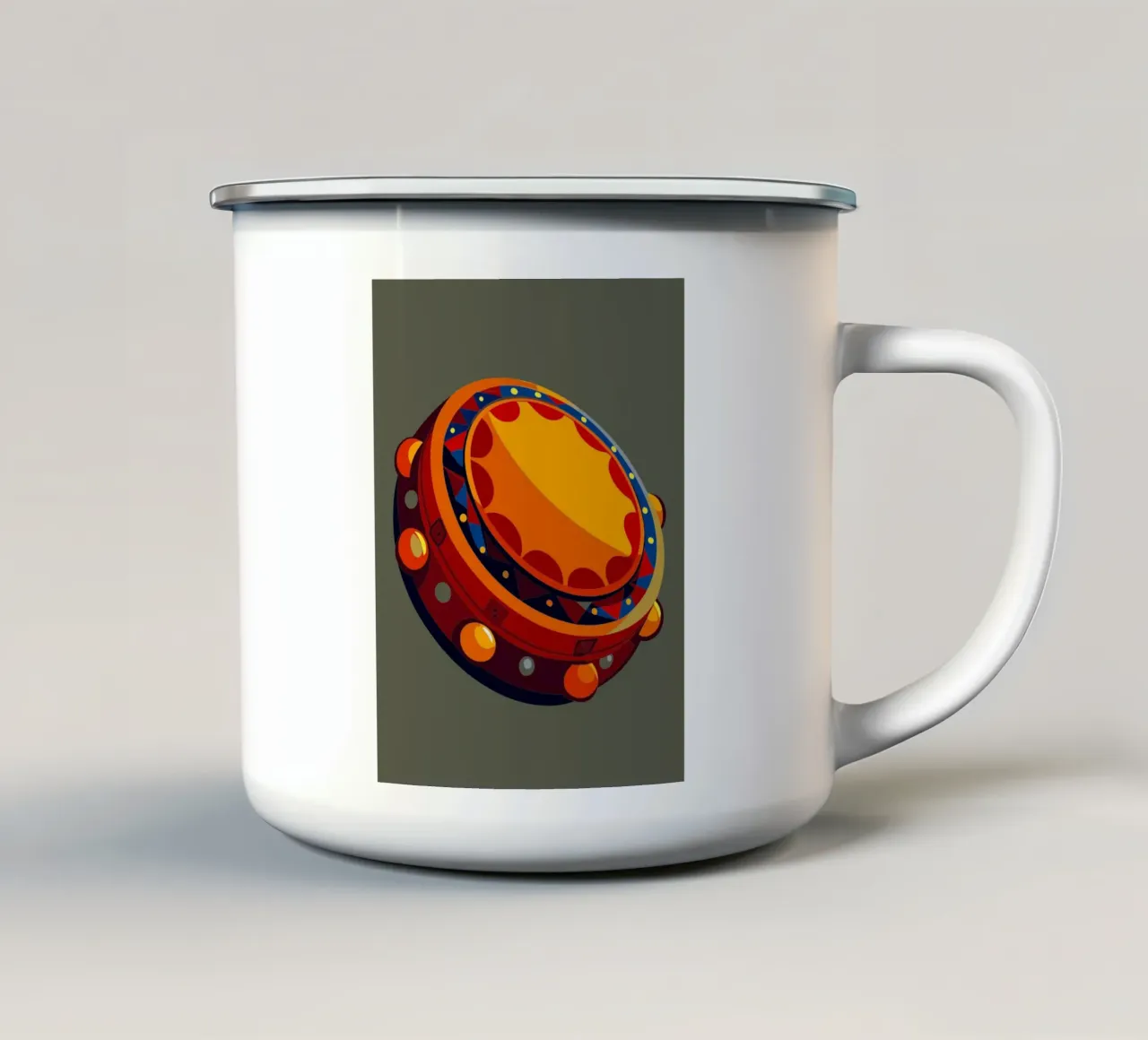 tamborine pittura arte moderna tazza in smalto da jasmine