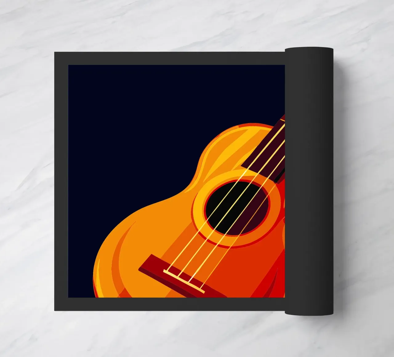 ukulele painting modern art doormat by jasmine