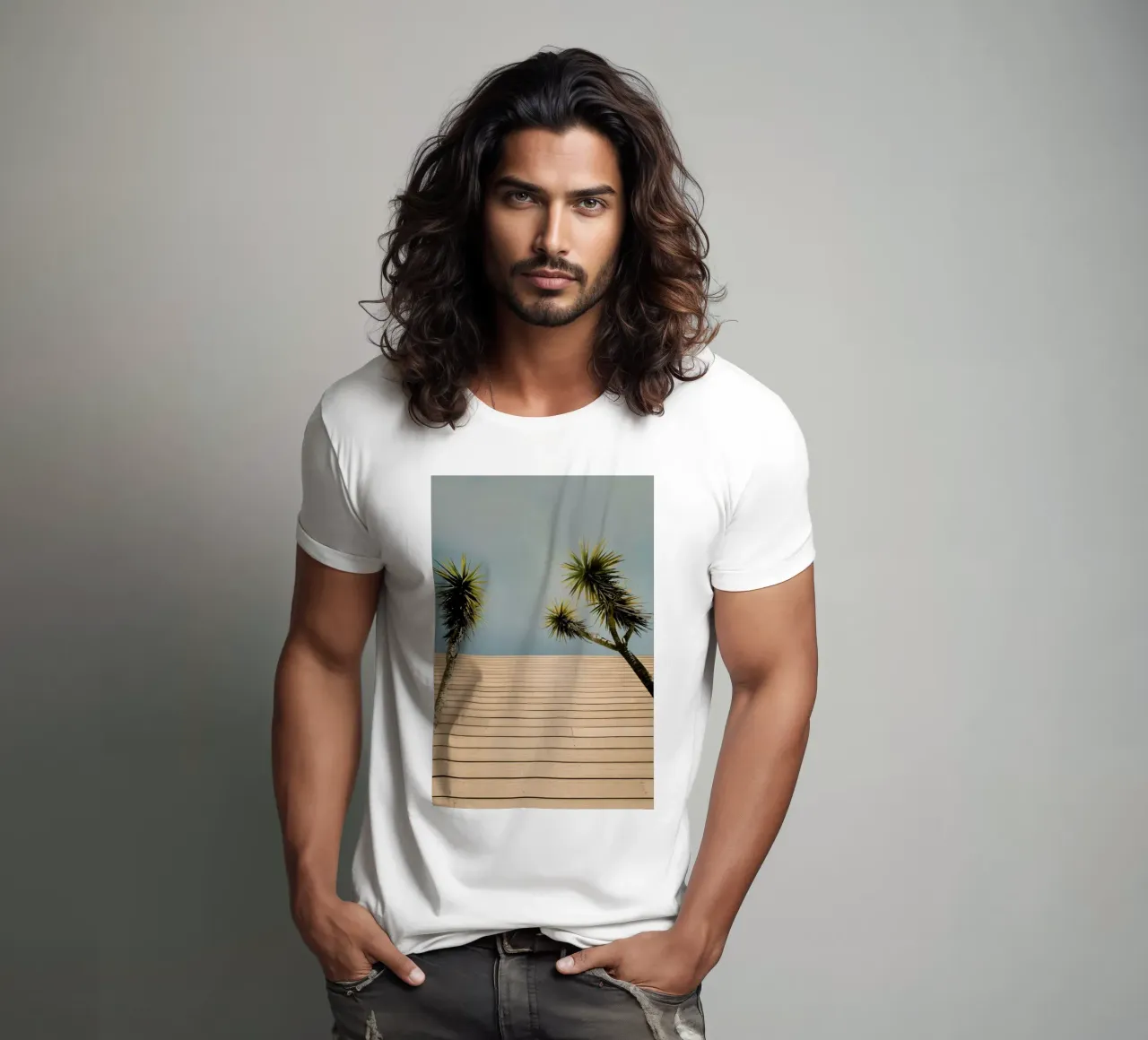 Retro Palms t-shirt da Sebastian Hilgetag