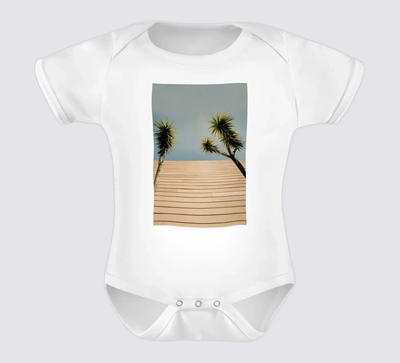 Retro Palms body neonato maniche corte da Sebastian Hilgetag