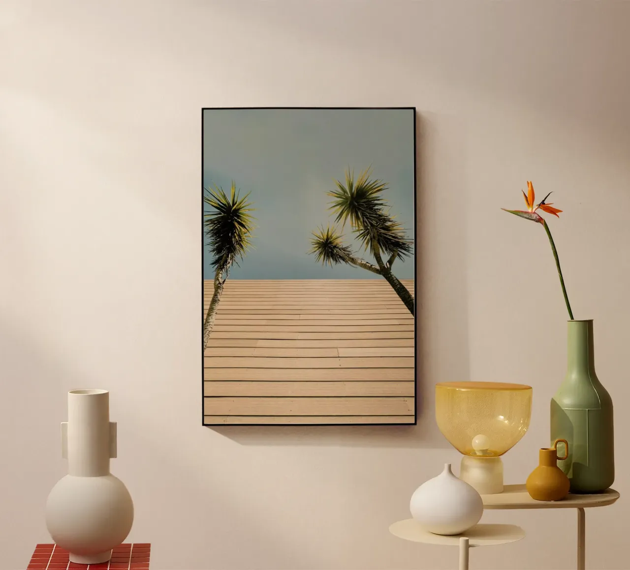 Retro Palms plexiglass da Sebastian Hilgetag