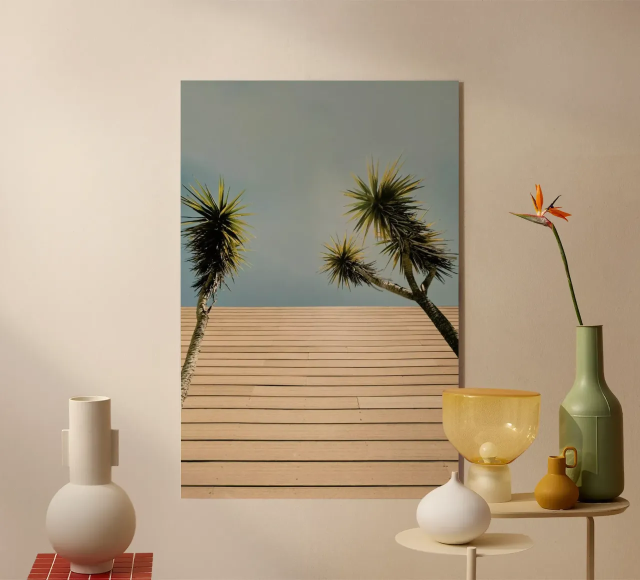 Retro Palms plexiglass da Sebastian Hilgetag