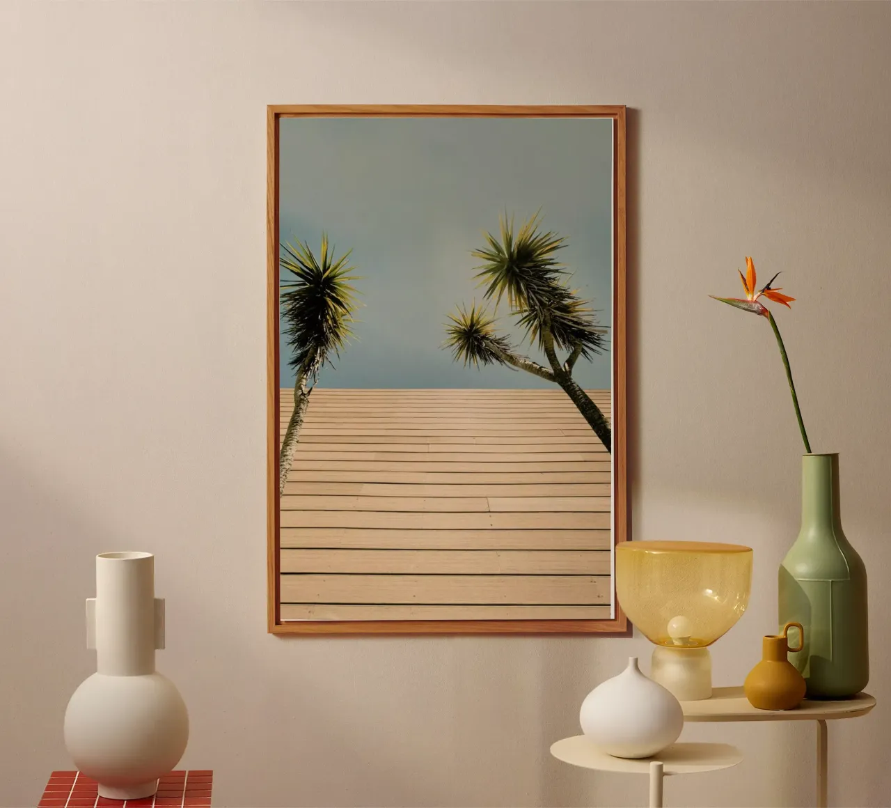Retro Palms alluminio dibond da Sebastian Hilgetag