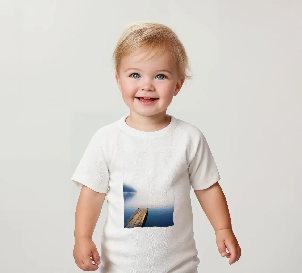 Boat Dock on Lake Photography baby t-shirt by rapunsell