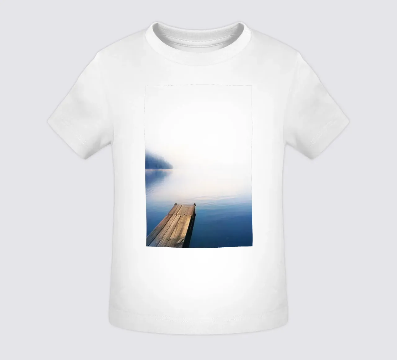 Boat Dock on Lake Photography baby t-shirt by rapunsell