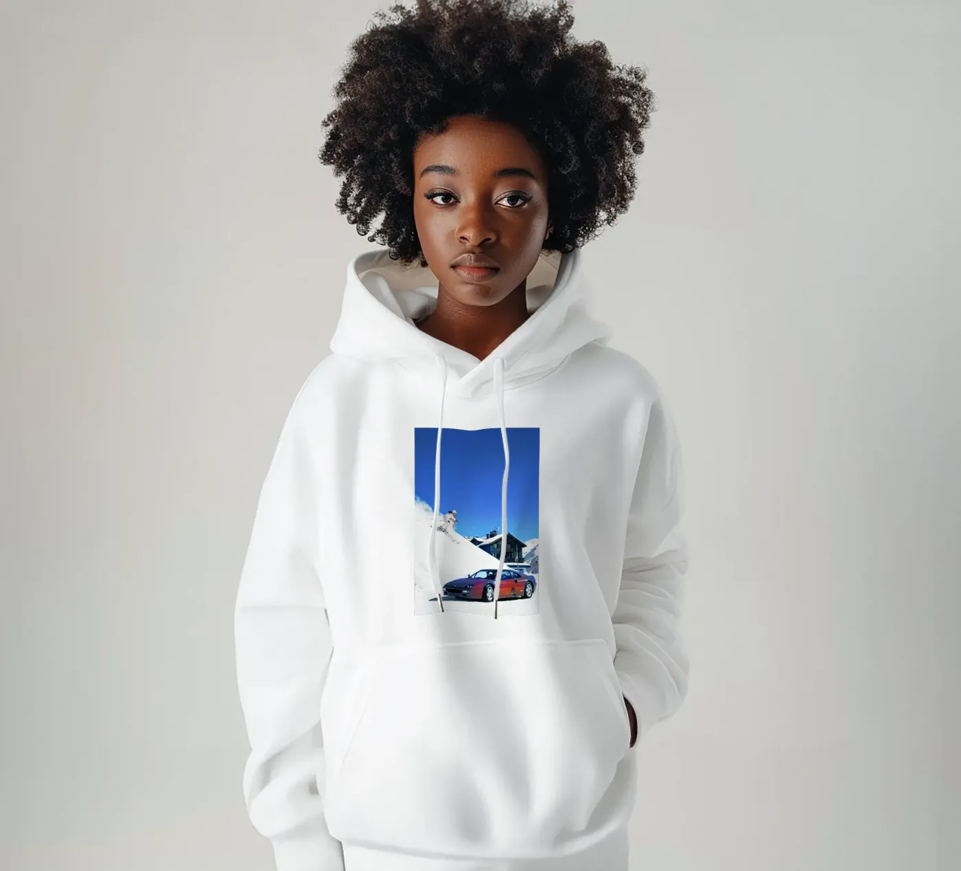 auto e sci felpa con cappuccio da rapunsell