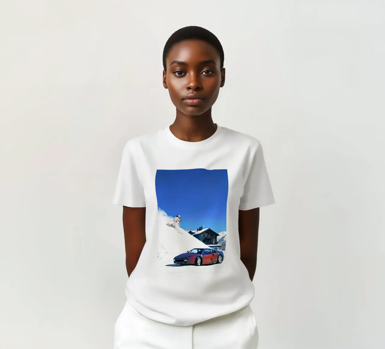 auto e sci t-shirt da rapunsell