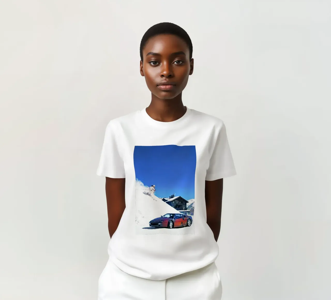 auto e sci t-shirt da rapunsell