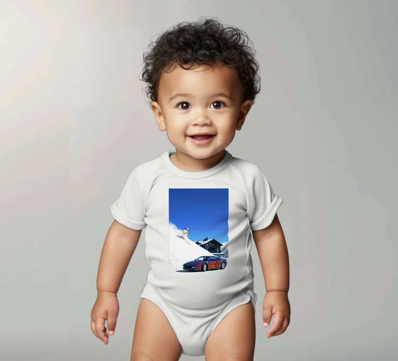 auto e sci body neonato maniche corte da rapunsell