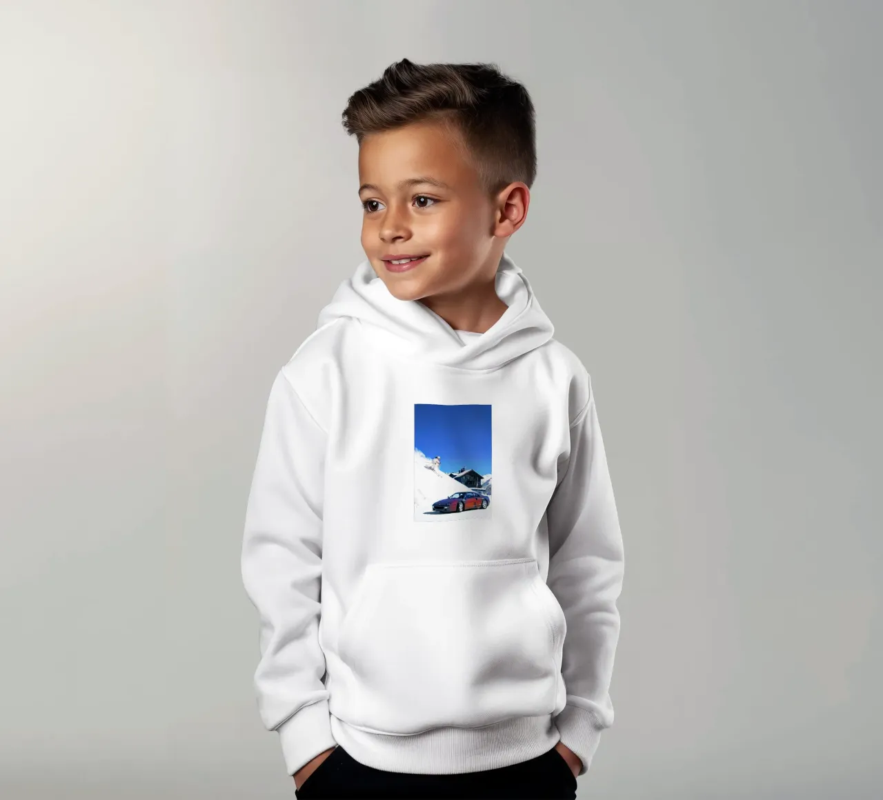 auto e sci felpa bambino con cappuccio da rapunsell