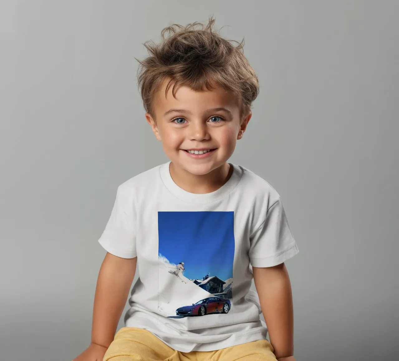auto e sci t-shirt bambini da rapunsell