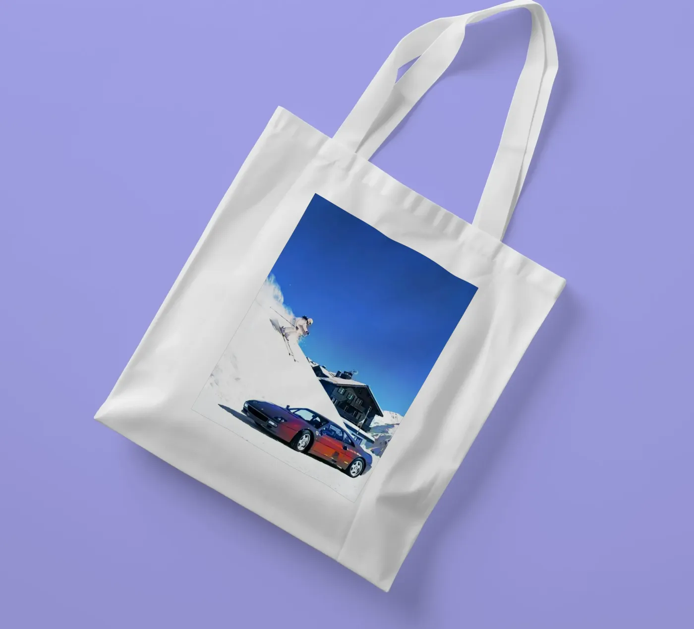car and ski tote bag de rapunsell
