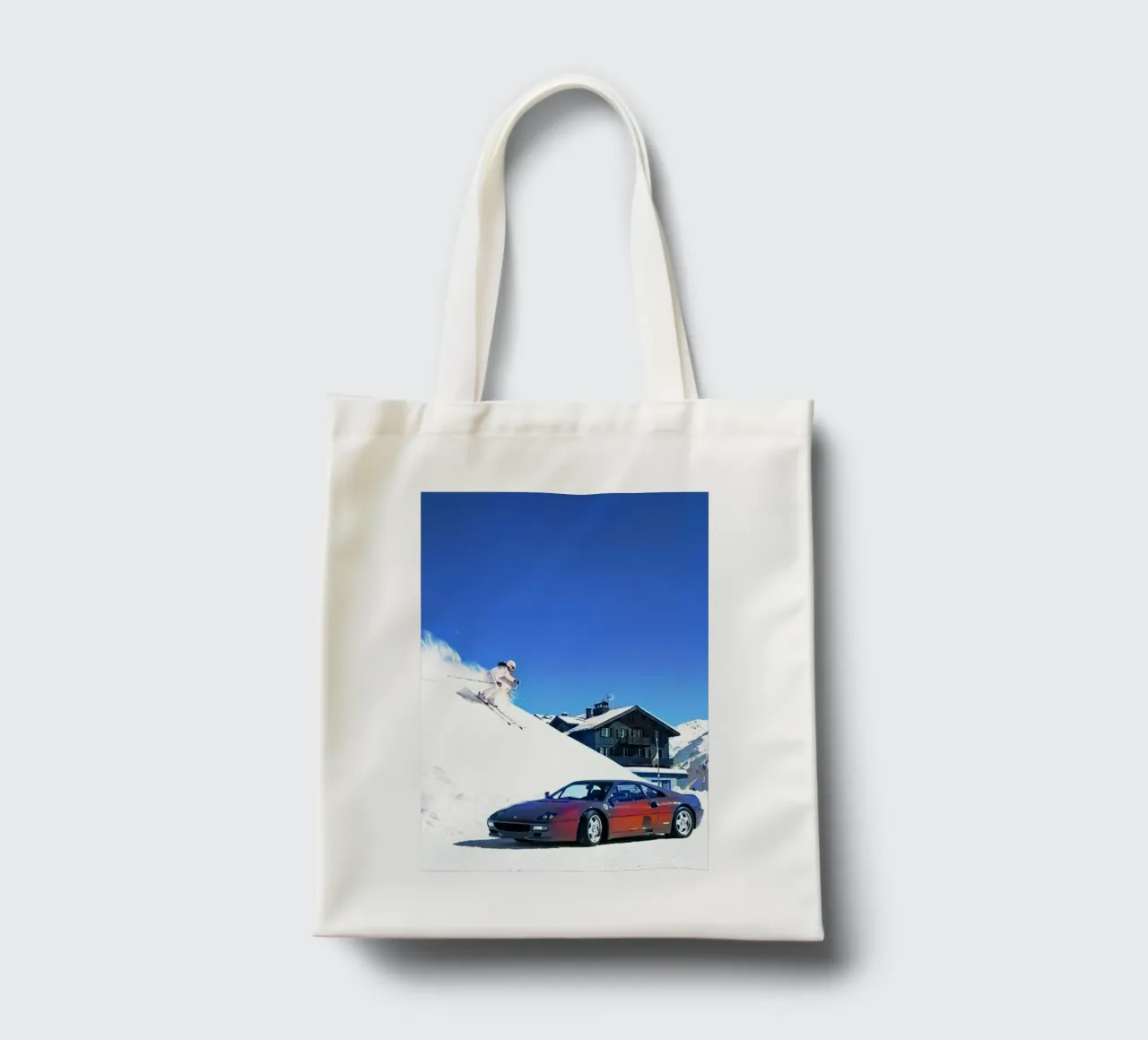 auto e sci borsa in juta da rapunsell