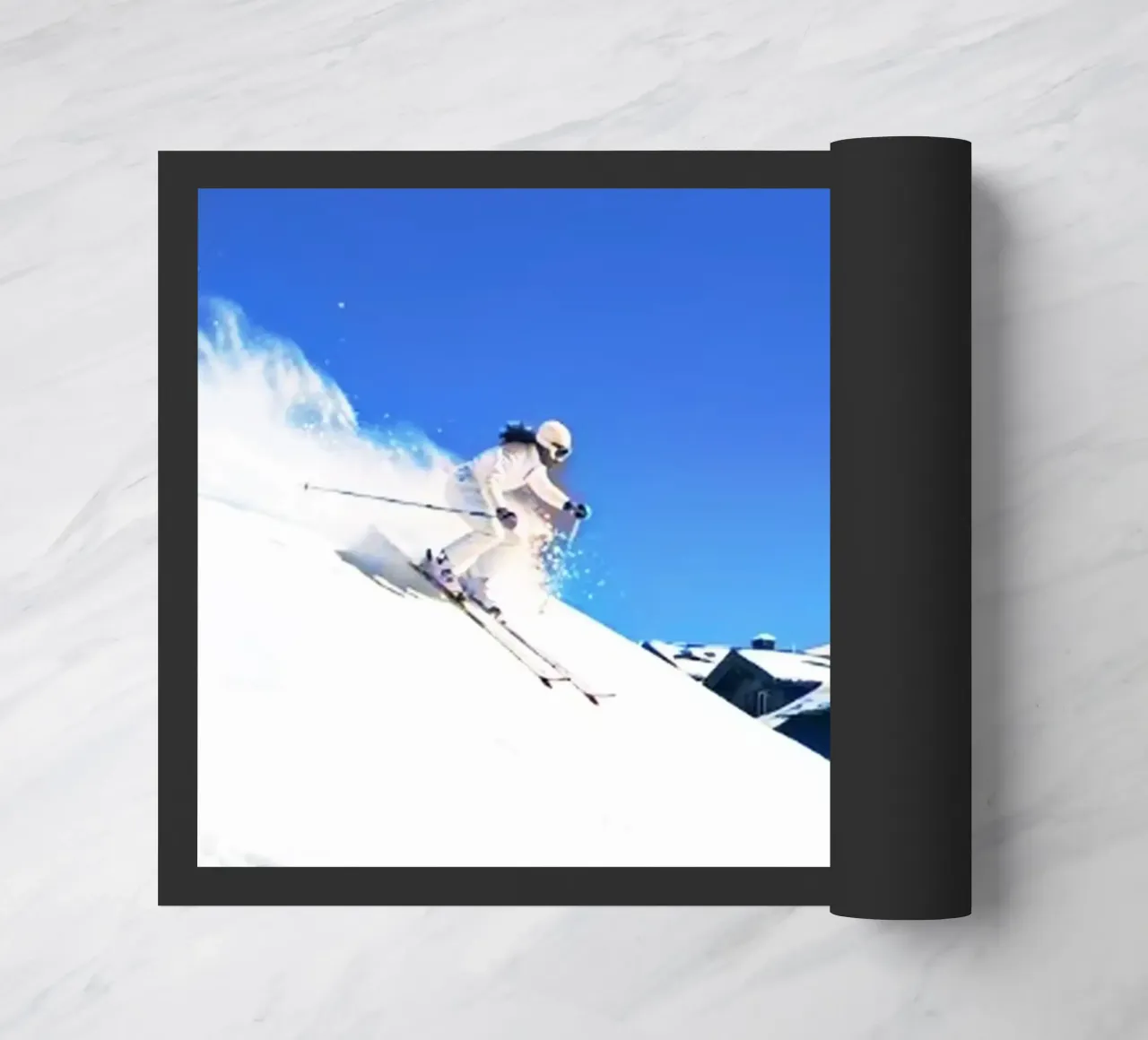 auto en ski deurmat van rapunsell