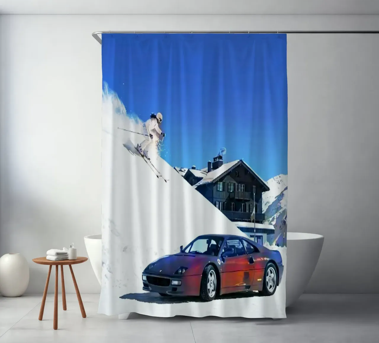 auto e sci tenda da doccia da rapunsell