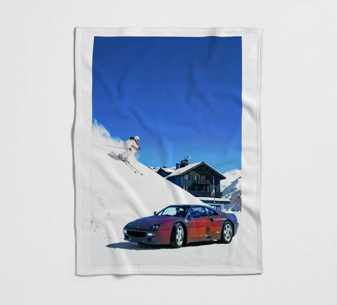 auto en ski fleecedeken van rapunsell