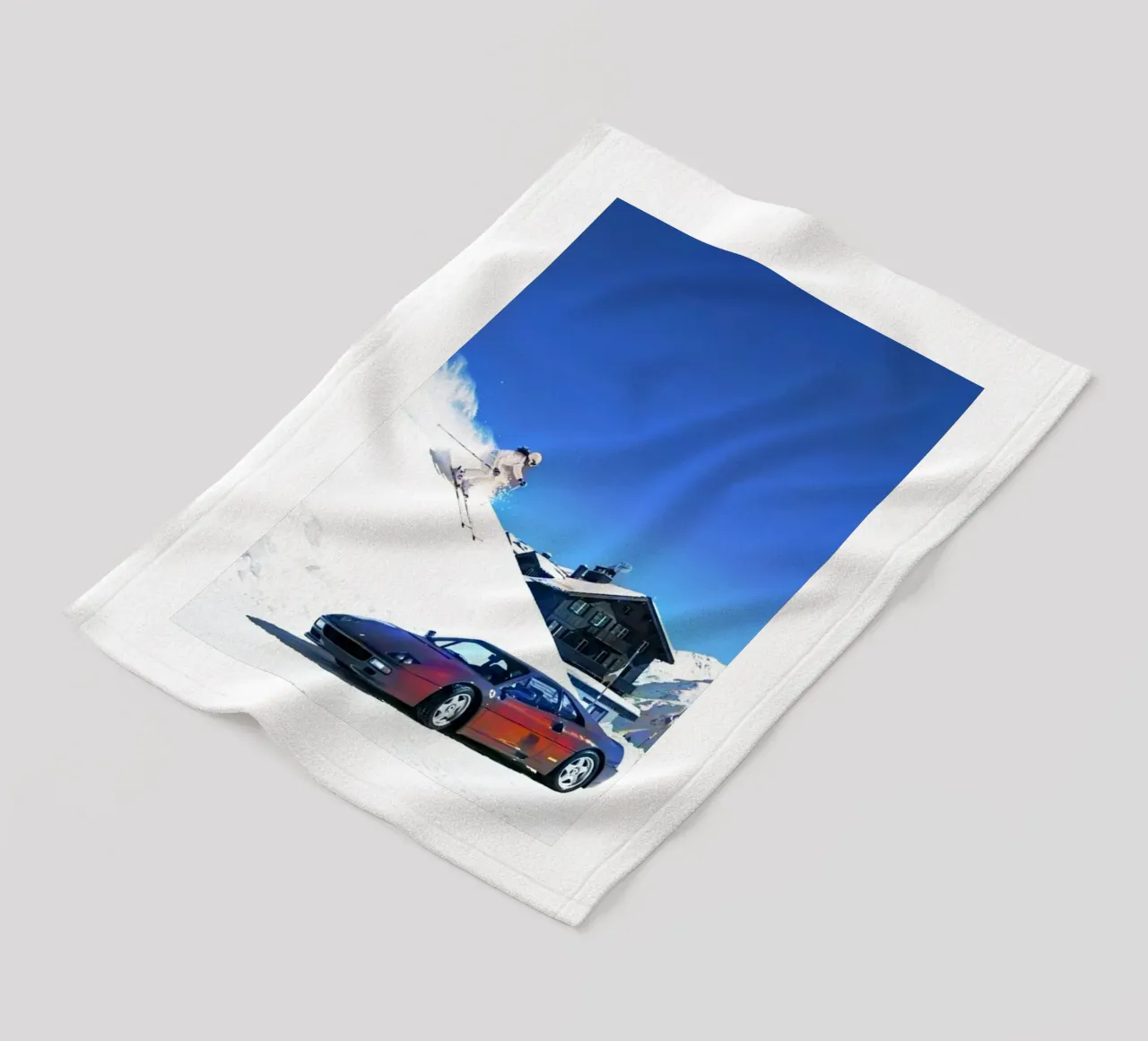 auto en ski fleecedeken van rapunsell