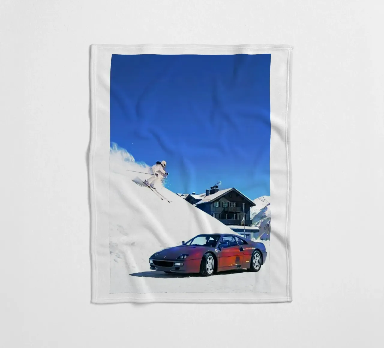 auto en ski fleecedeken van rapunsell