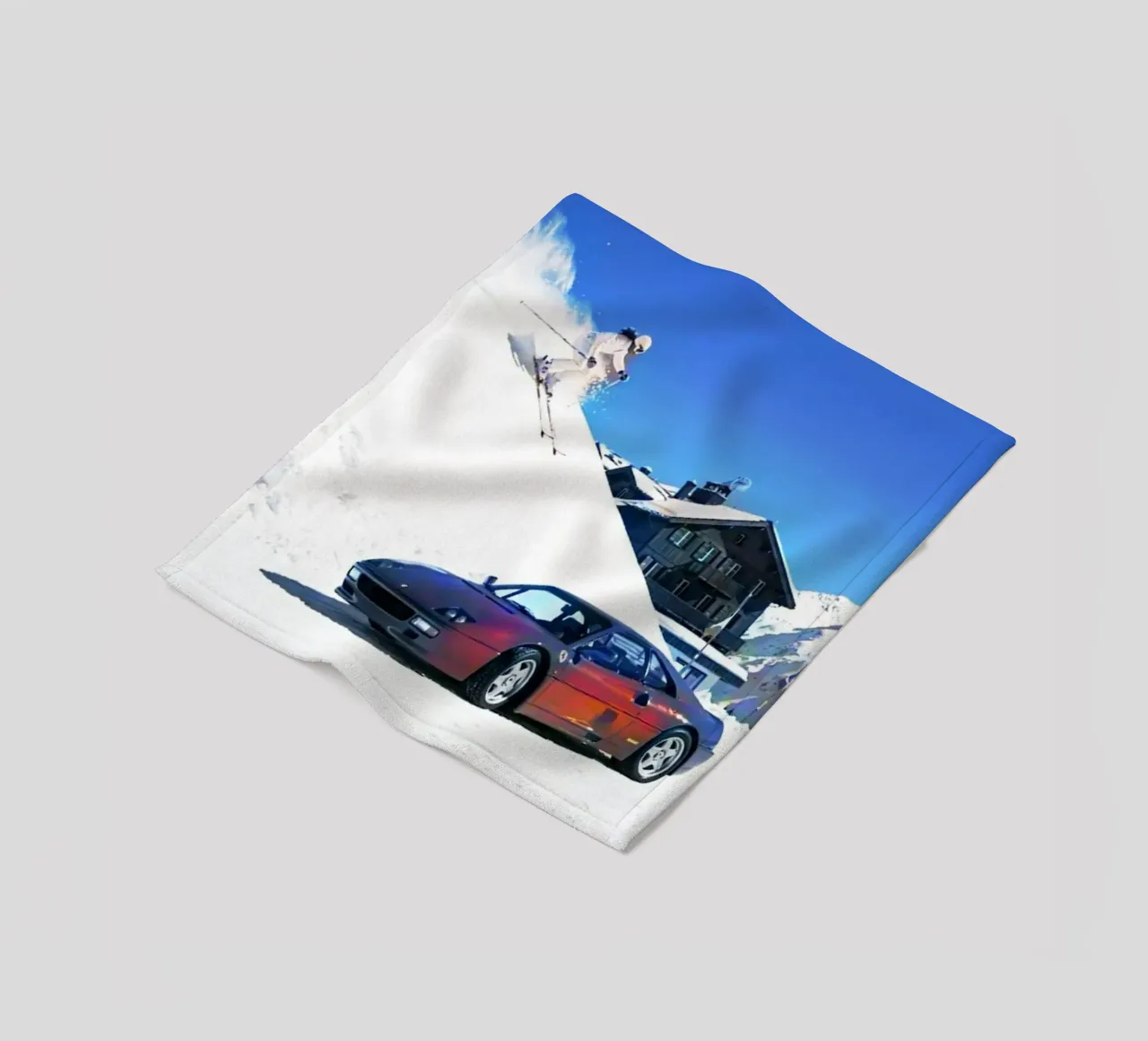 auto en ski fleecedeken van rapunsell