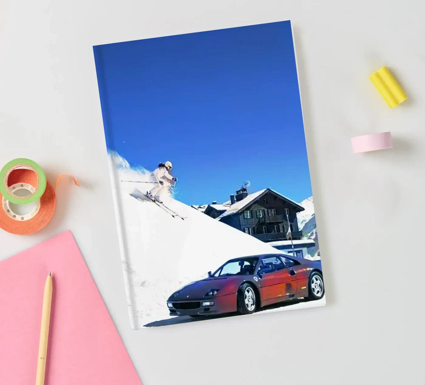 voiture et ski carnet de rapunsell