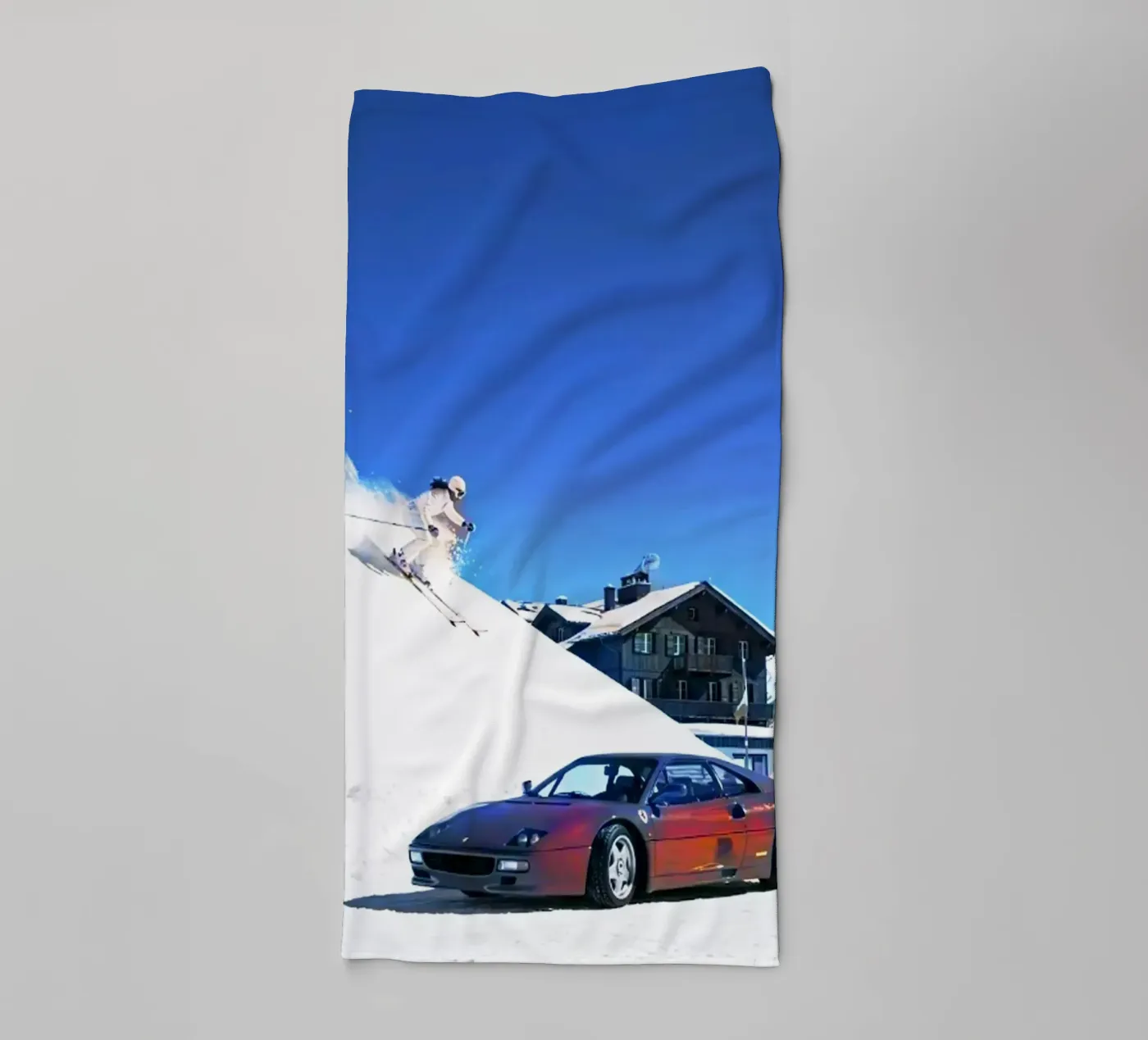 car and ski asciugamano da bagno da rapunsell