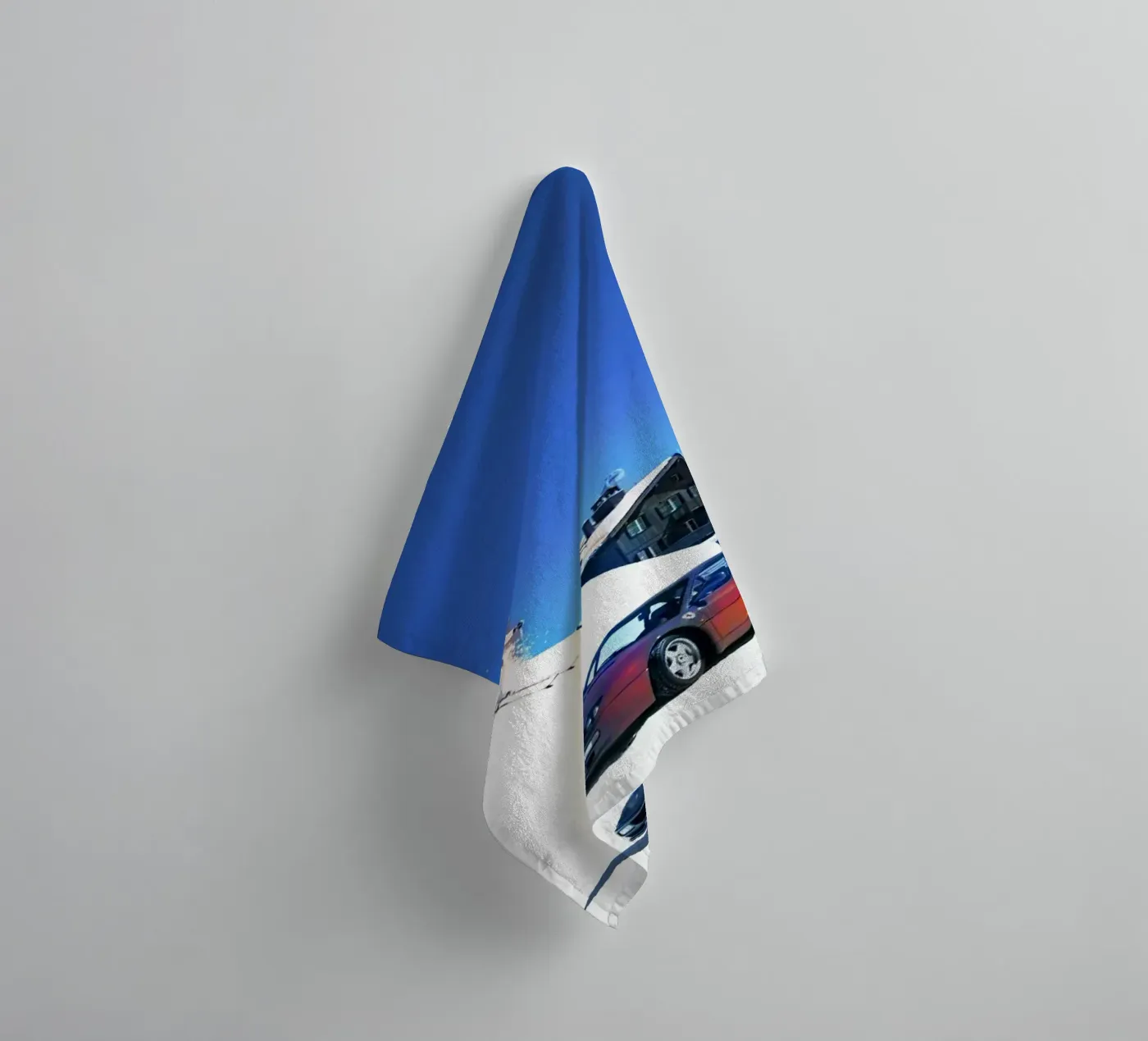 voiture et ski serviette de bain de rapunsell