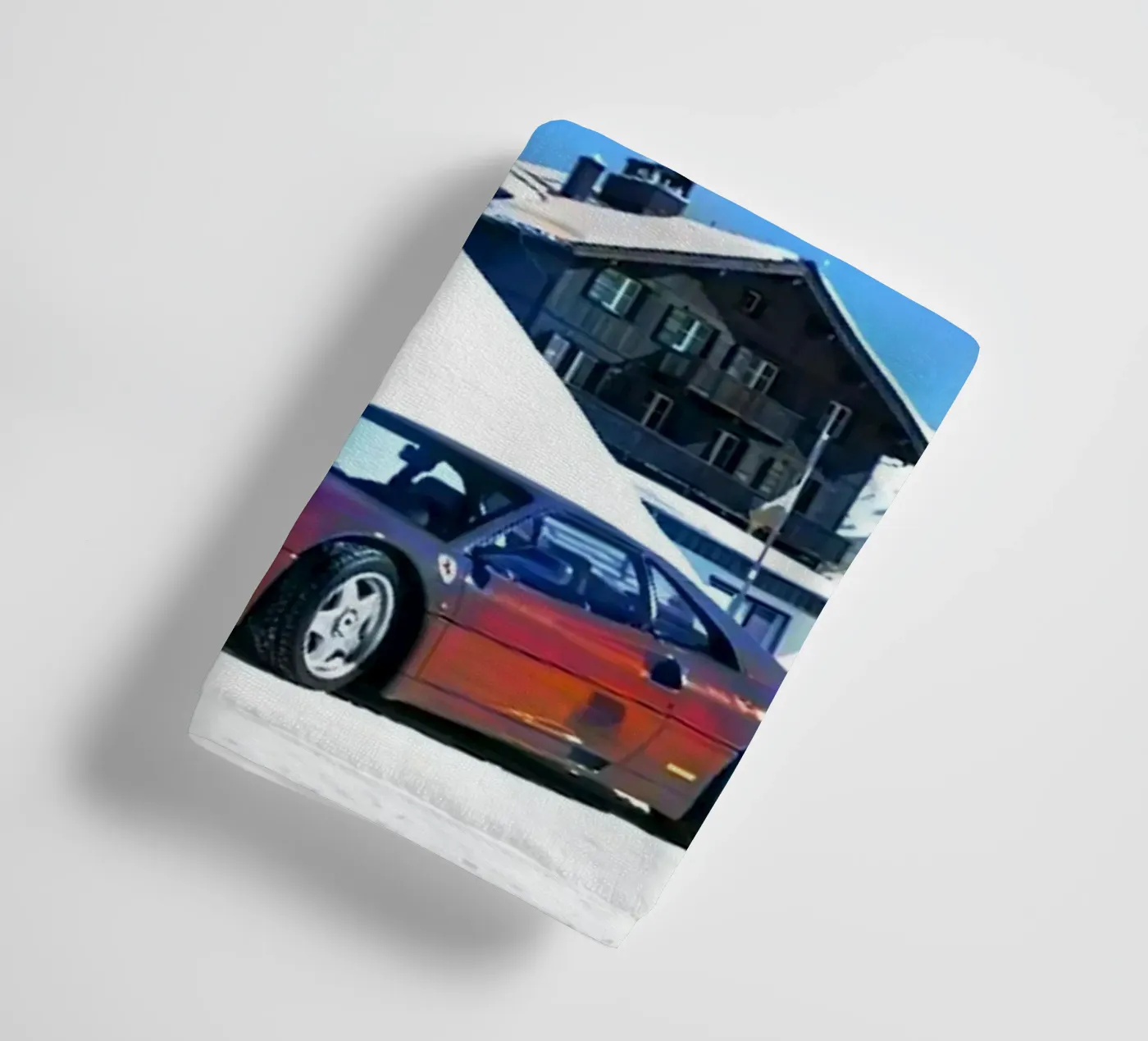 voiture et ski serviette de bain de rapunsell