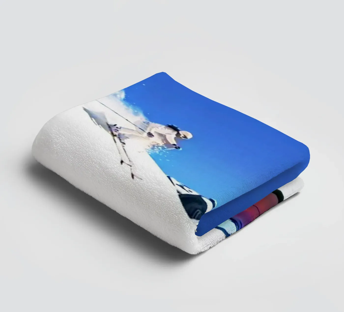 voiture et ski serviette de bain de rapunsell