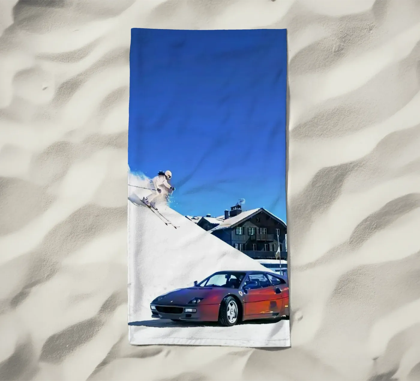 car and ski strandhanddoek van rapunsell