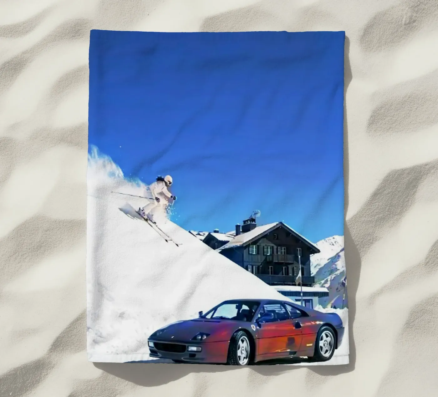 car and ski strandhanddoek van rapunsell