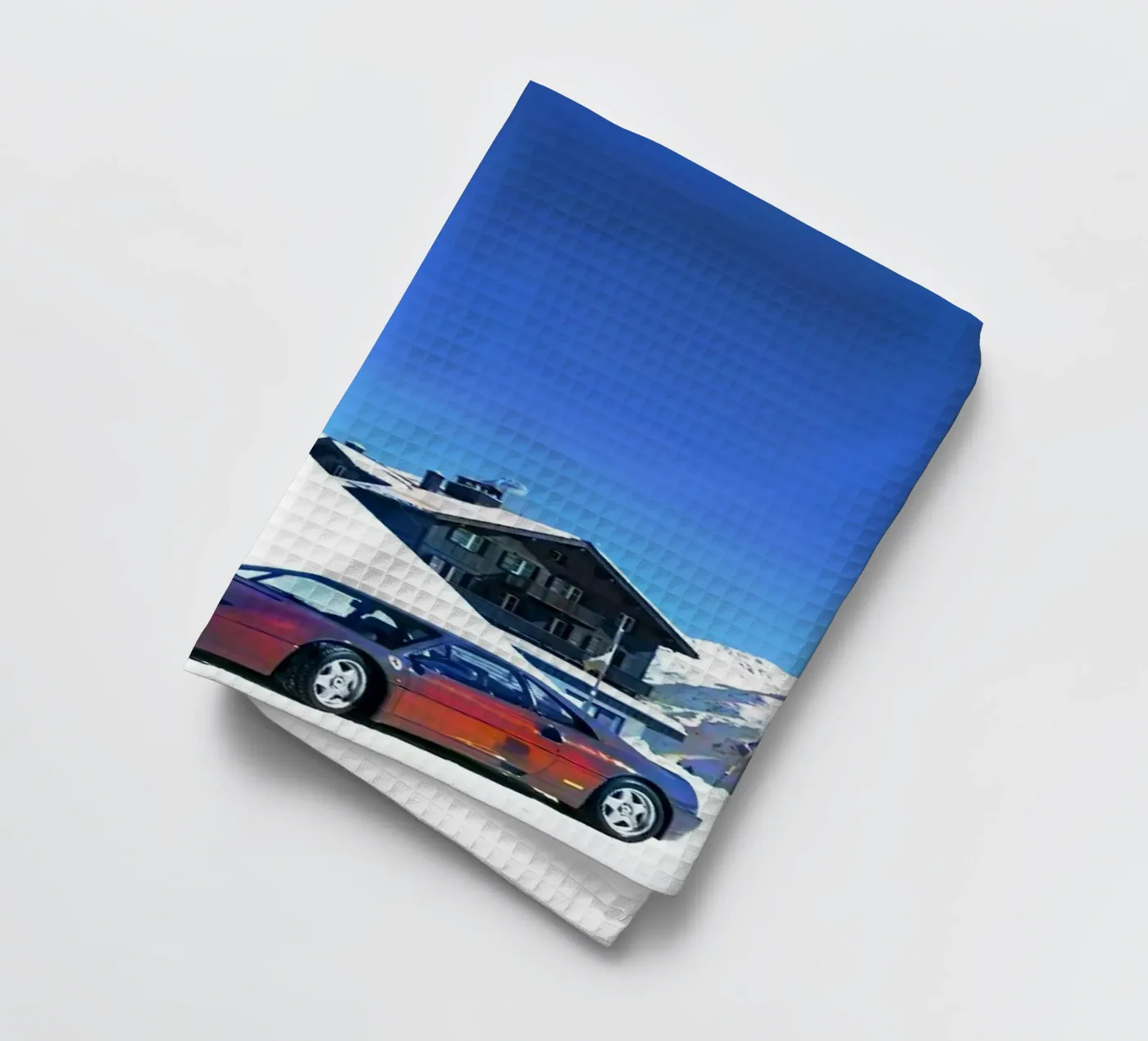 voiture et ski torchon de rapunsell